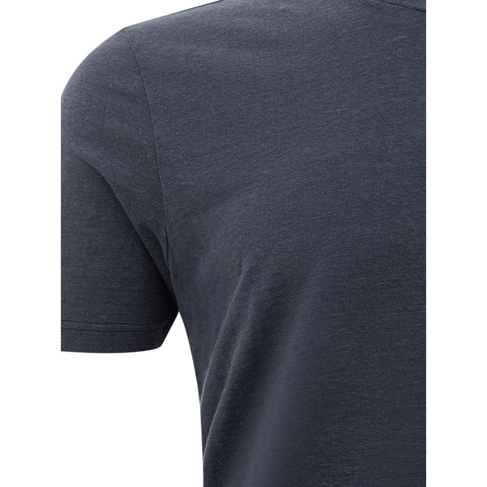 Gran Sasso Elegant Gray Cotton T-Shirt IT46 | S