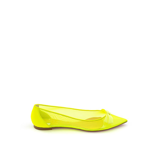 Christian Louboutin Sunshine Yellow Mesh Flat Elegance EU38 | US8