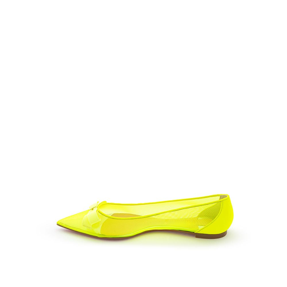 Christian Louboutin Sunshine Yellow Mesh Flat Elegance EU38 | US8