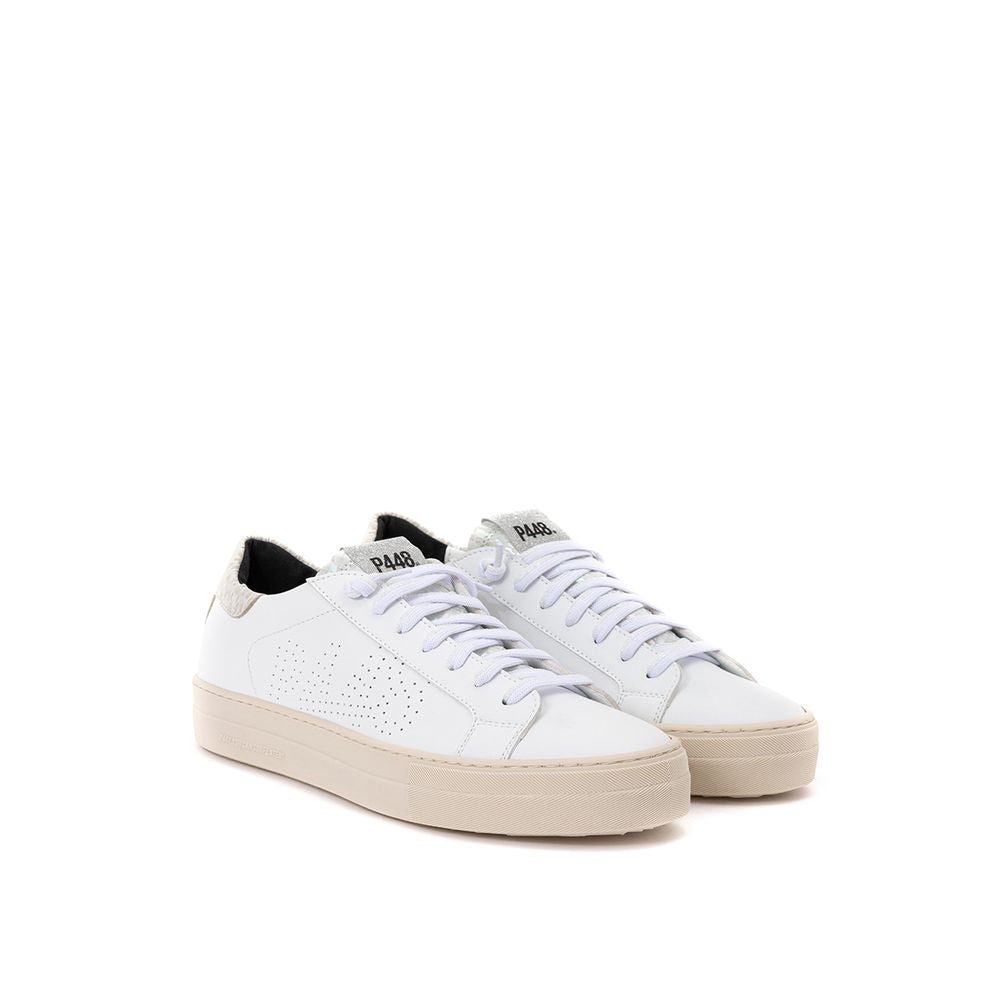 P448 White Leather Sneakers Elegant Casual Footwear EU36 | US6