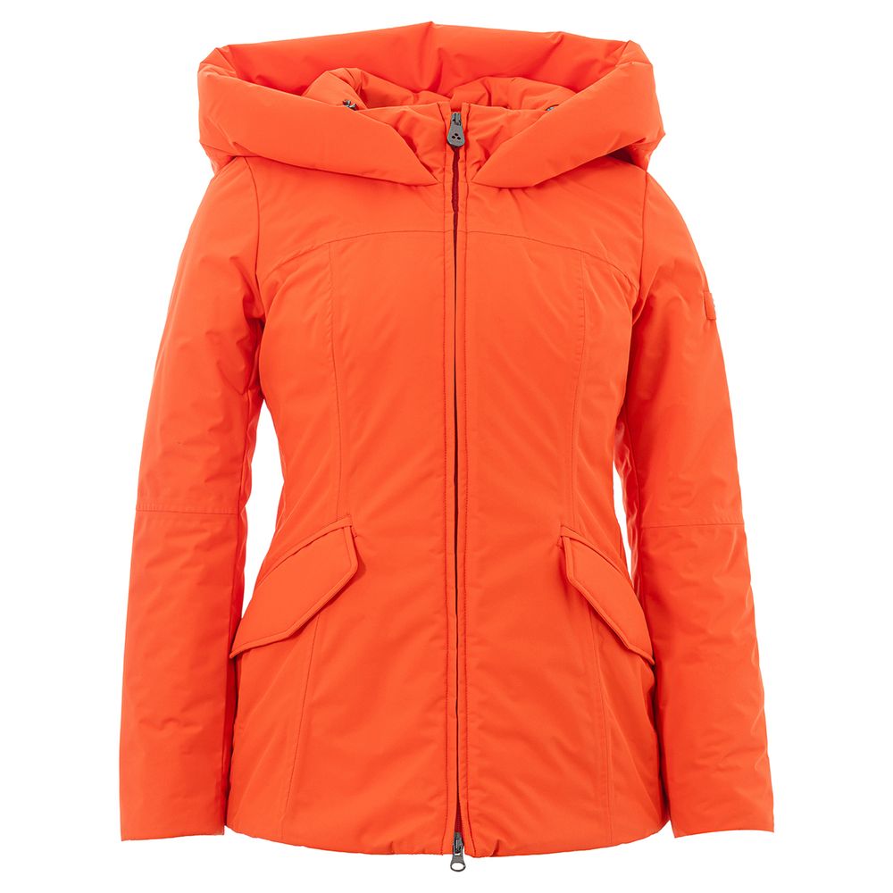 Peuterey Elegant Orange Polyester Jacket for Women IT42 | M