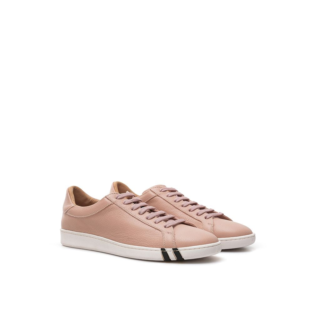 Bally Elegant Pink Leather Sneakers for Women