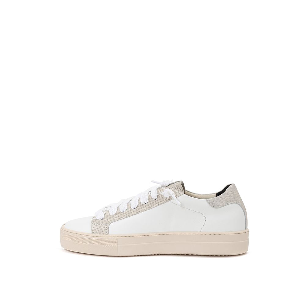 P448 Elegant White Leather Sneakers EU36 | US6