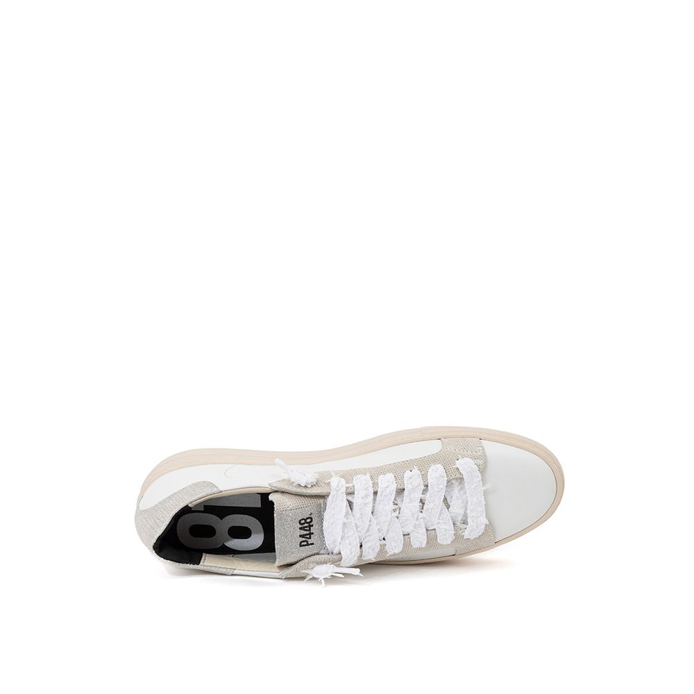 P448 Elegant White Leather Sneakers EU36 | US6