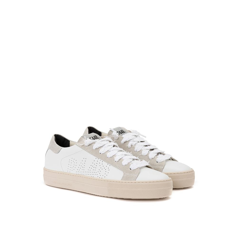 P448 Elegant White Leather Sneakers EU36 | US6