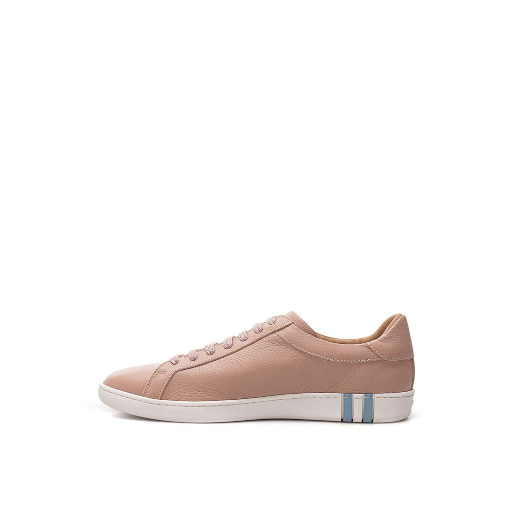 Bally Elegant Pink Leather Sneakers EU38 | US8