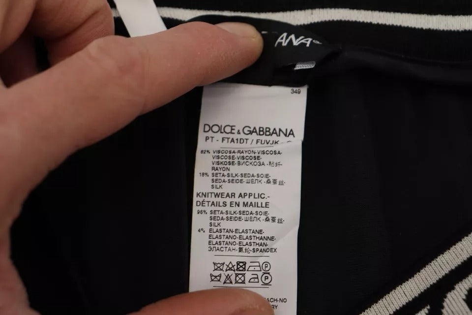 Dolce & Gabbana Black Jogger Jogging Trouser Cotton Pants IT46 / S