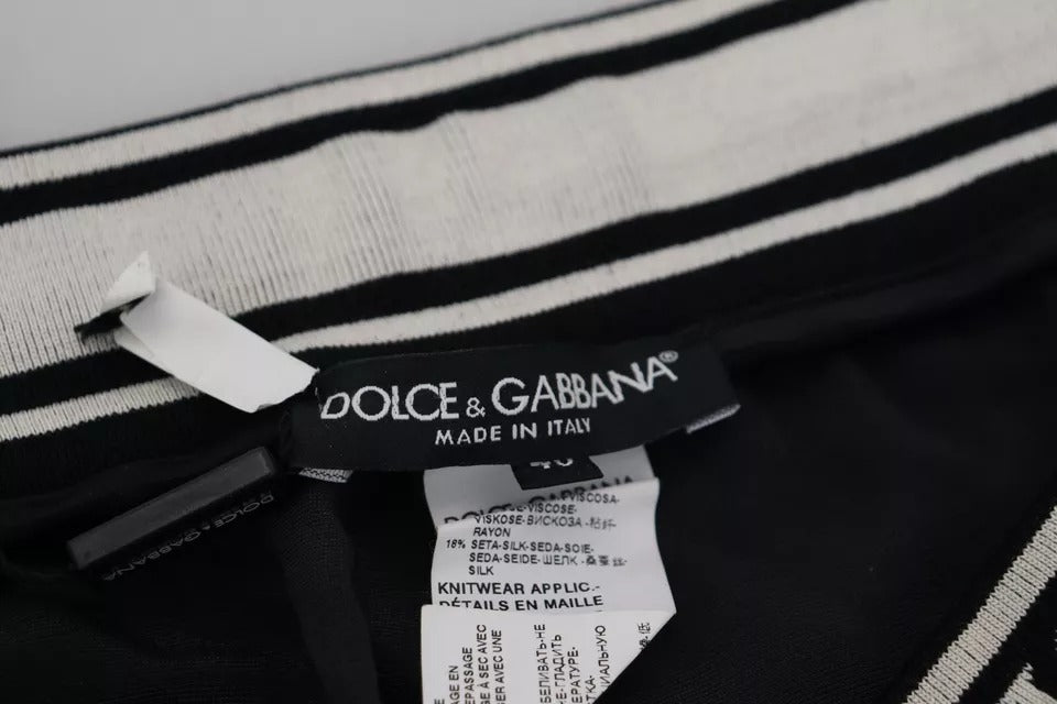 Dolce & Gabbana Black Jogger Jogging Trouser Cotton Pants IT46 / S