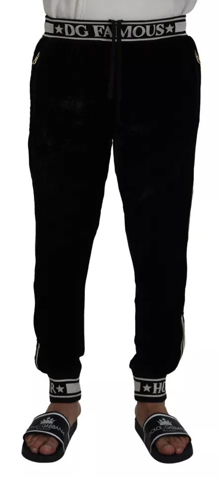 Dolce & Gabbana Black Jogger Jogging Trouser Cotton Pants IT46 / S