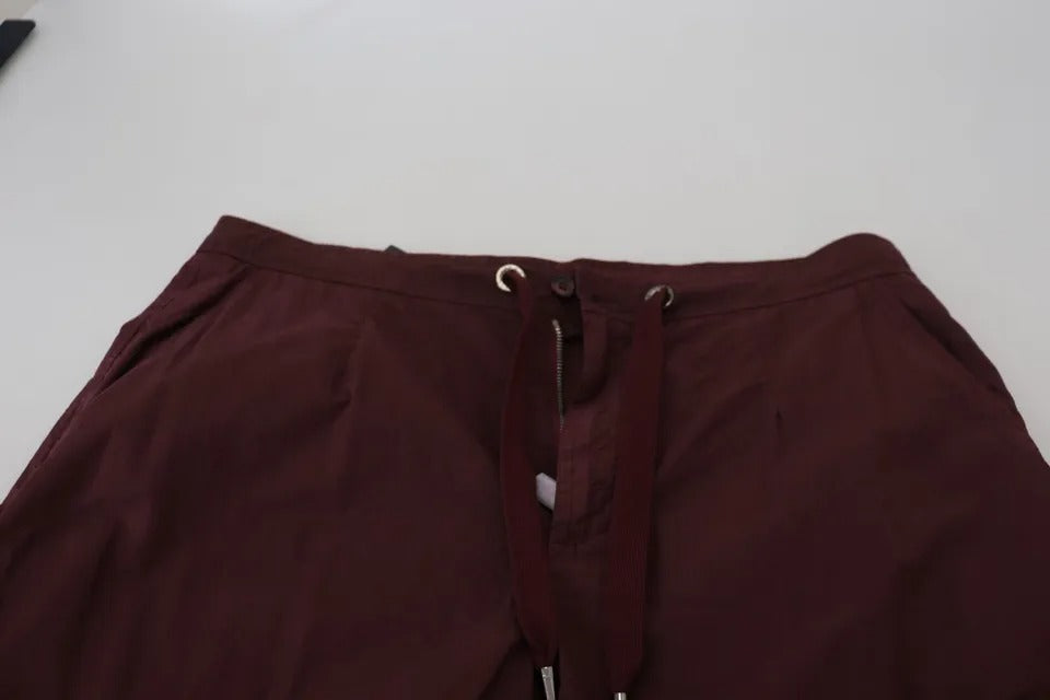 Dolce & Gabbana Bordeaux Cargo Jogger Trouser Cotton Pants IT54 / XL