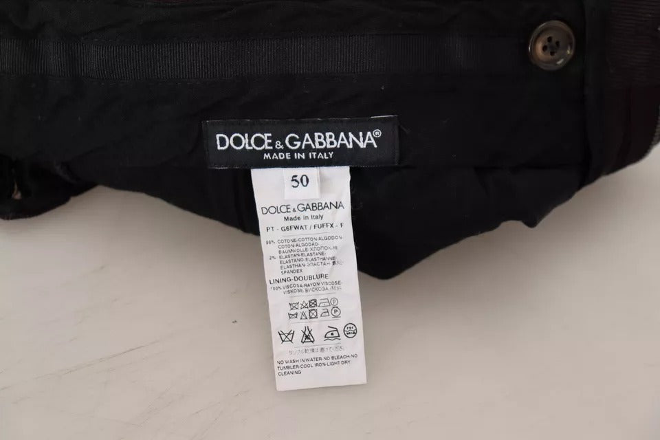 Dolce & Gabbana Brown Skinny Men Cotton Stretch Pants IT50 / L