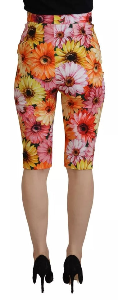 Dolce & Gabbana Multicolor Floral High Waist Cropped  Pants IT40 | S