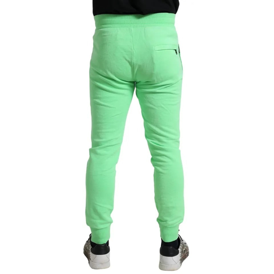 Dolce & Gabbana Neon Green Cotton Stretch Jogger Sweatpants Pants IT46 / S