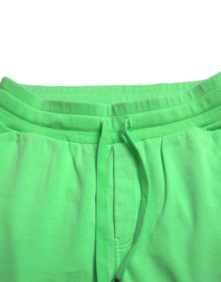 Dolce & Gabbana Neon Green Cotton Stretch Jogger Sweatpants Pants IT46 / S