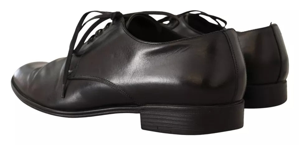 Dolce & Gabbana Black Leather Derby Dress Formal Shoes EU41.5 / US8.5