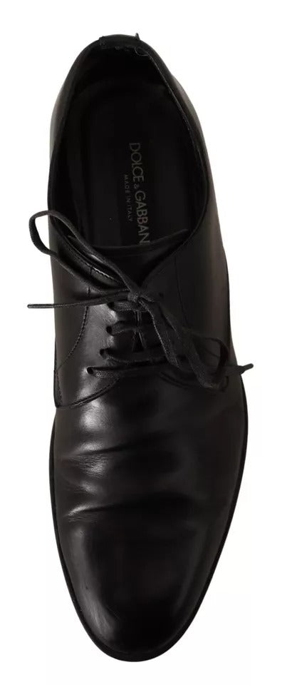 Dolce & Gabbana Black Leather Derby Dress Formal Shoes EU41.5 / US8.5