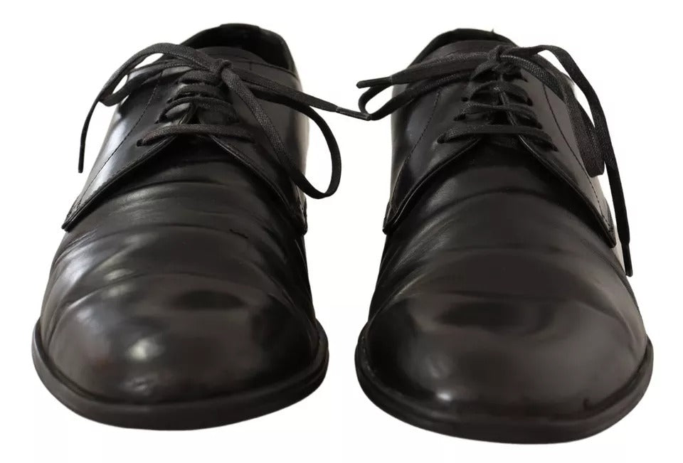 Dolce & Gabbana Black Leather Derby Dress Formal Shoes EU41.5 / US8.5