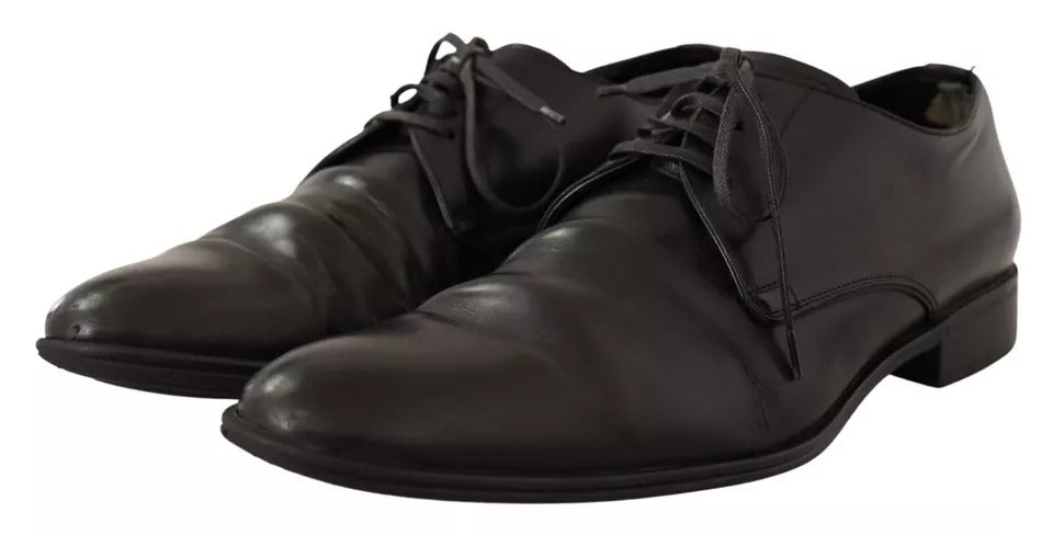 Dolce & Gabbana Black Leather Derby Dress Formal Shoes EU41.5 / US8.5