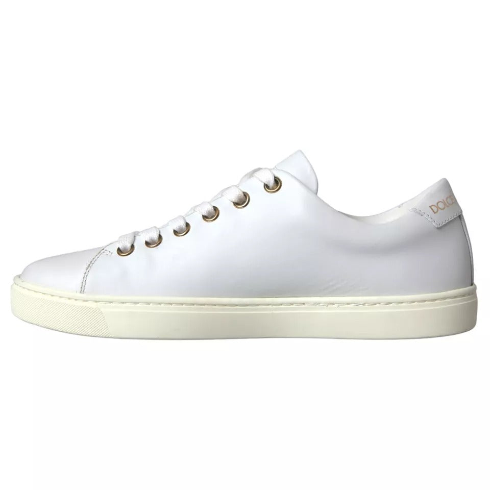 Dolce & Gabbana White Portofino Sacred Heart Sneakers Women Shoes EU35 / US4.5