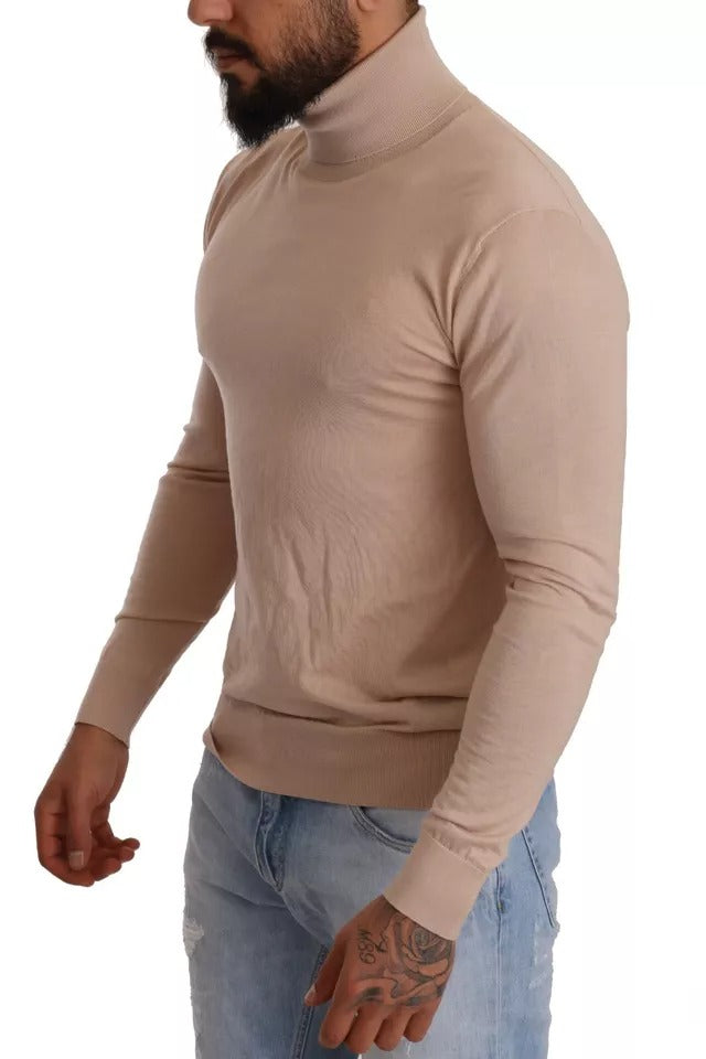 Dolce & Gabbana Beige Cashmere Turtleneck Pullover Sweater IT50 / L