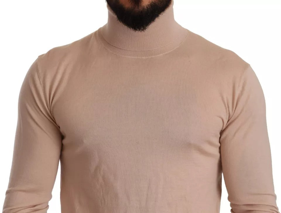 Dolce & Gabbana Beige Cashmere Turtleneck Pullover Sweater IT50 / L