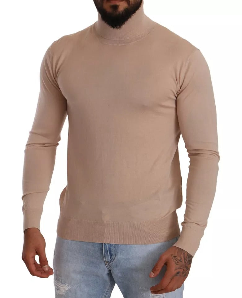 Dolce & Gabbana Beige Cashmere Turtleneck Pullover Sweater IT50 / L