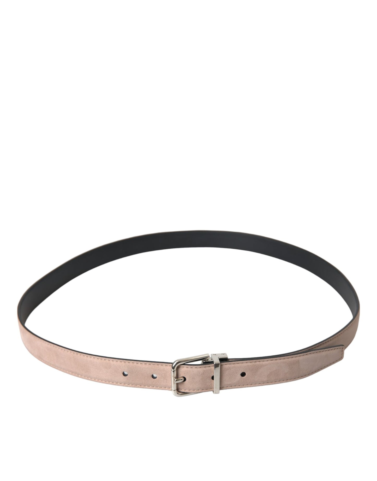 Dolce & Gabbana Beige Suede Leather Silver Buckle Belt Men 105CM / 42 INCH