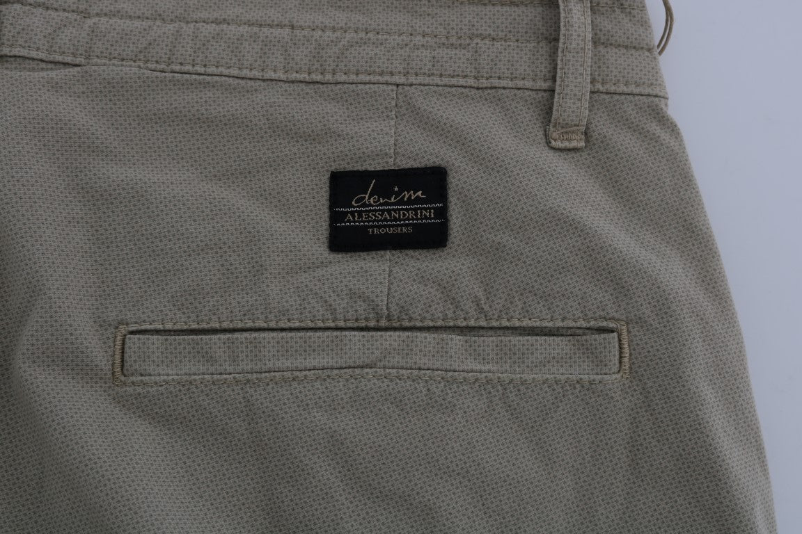 Daniele Alessandrini Beige Slim Fit Chinos for Sophisticated Style W30