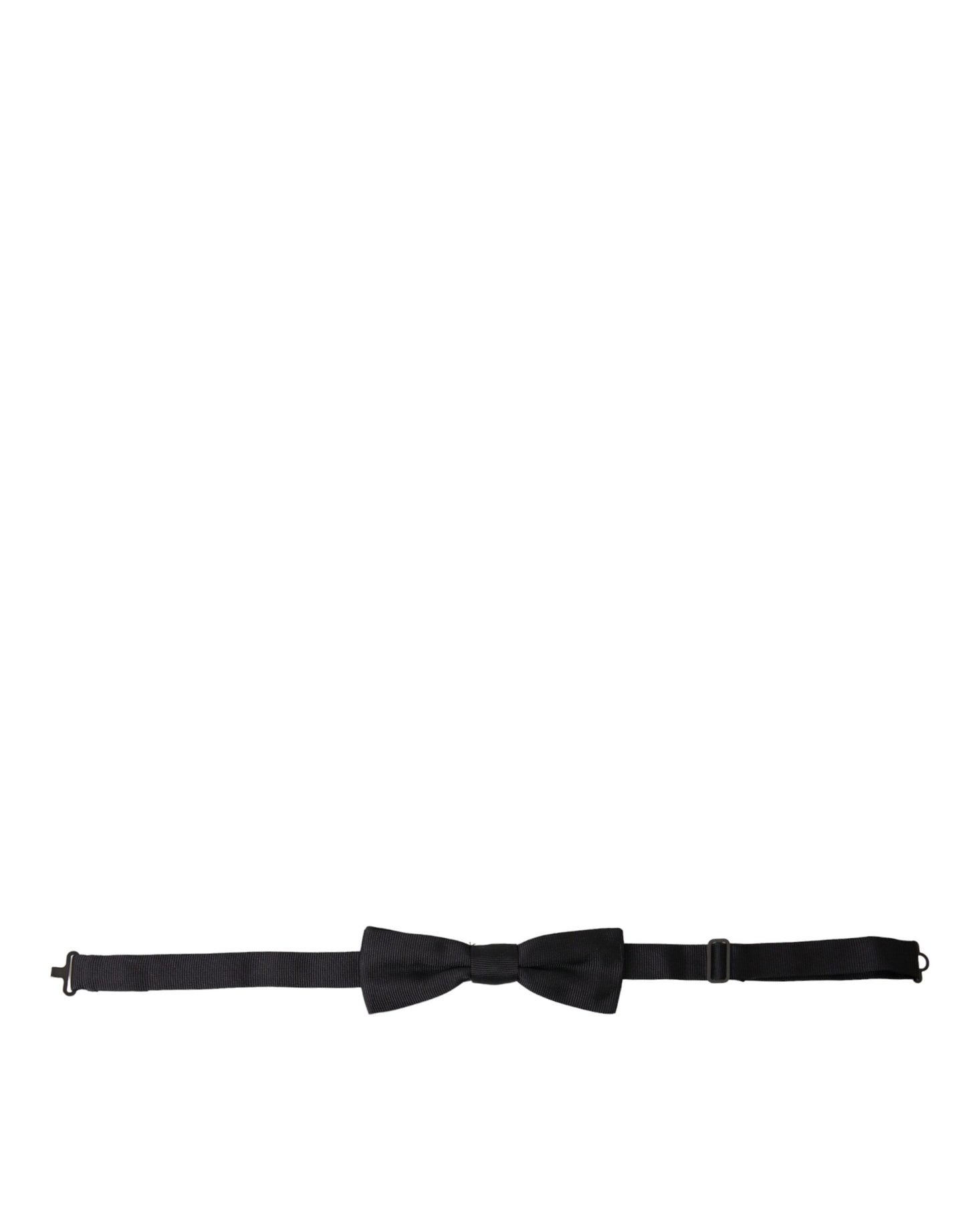 Dolce & Gabbana Black Silk Adjustable Neck Men Bow Tie