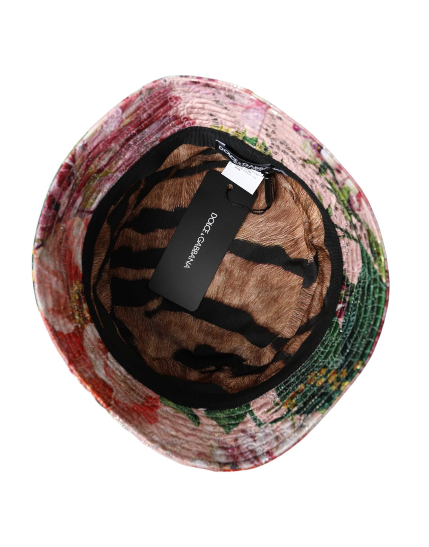 Dolce & Gabbana Multicolor Floral Jacquard Bucket Hat Men