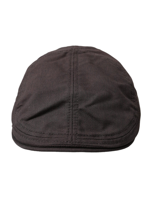 Dolce & Gabbana Brown Nylon Cloth Newsboy Hat Men 58CM / M