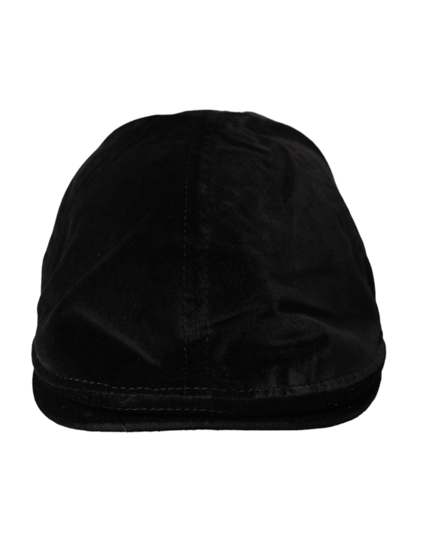 Dolce & Gabbana Black Crown Cotton Newsboy Hat Men 58 CM / M