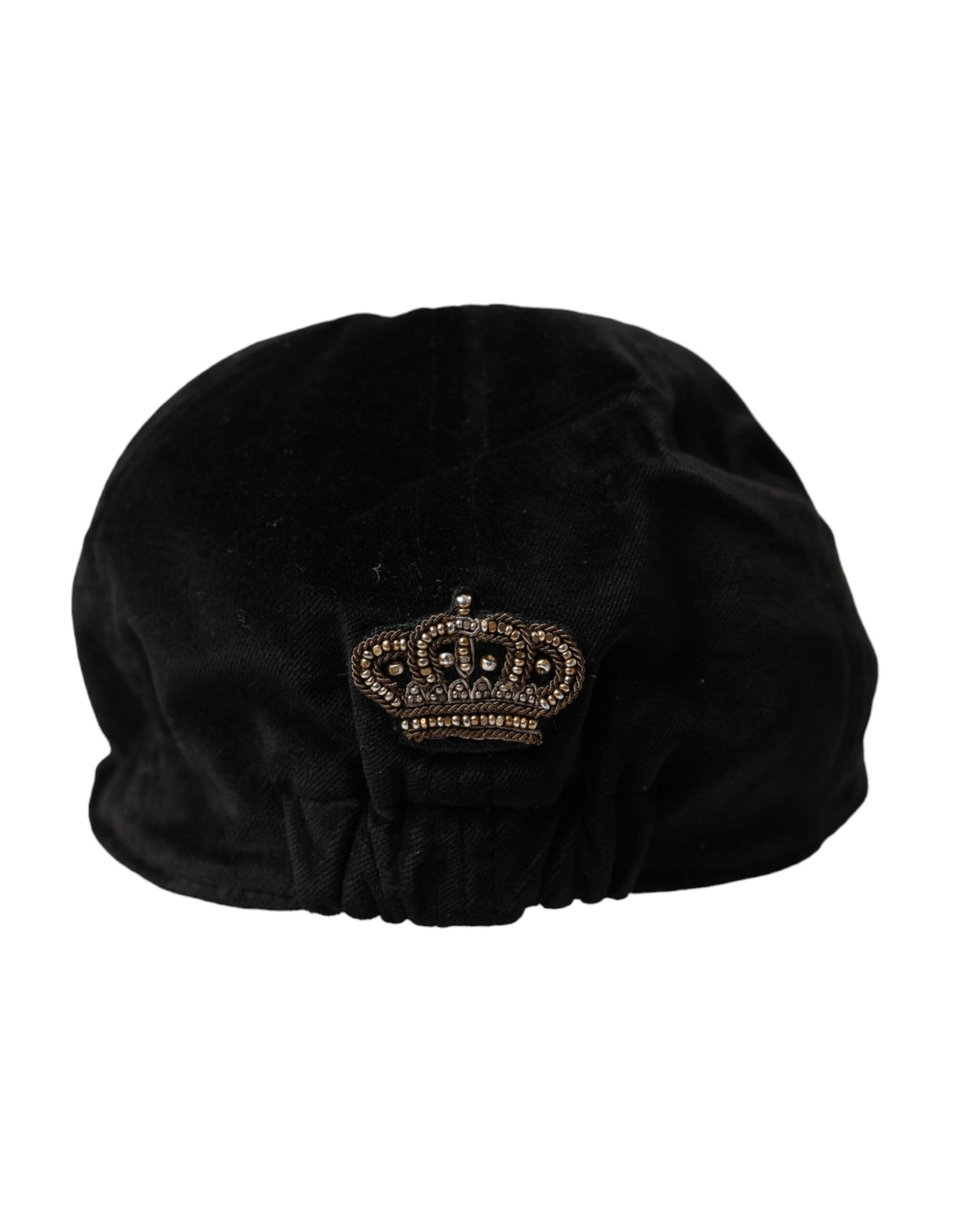 Dolce & Gabbana Black Crown Cotton Newsboy Hat Men 58 CM / M