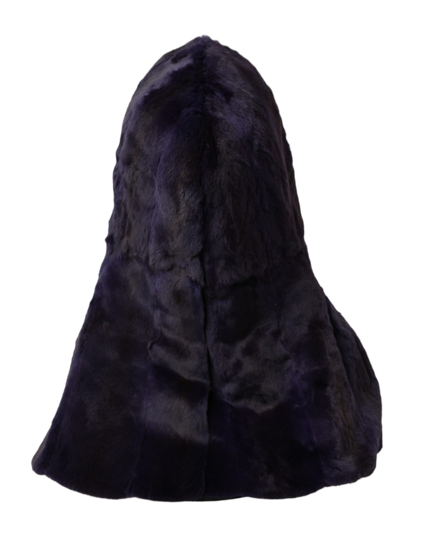 Dolce & Gabbana Black Weasel Fur Whole Head Wrap Hat 57CM / S