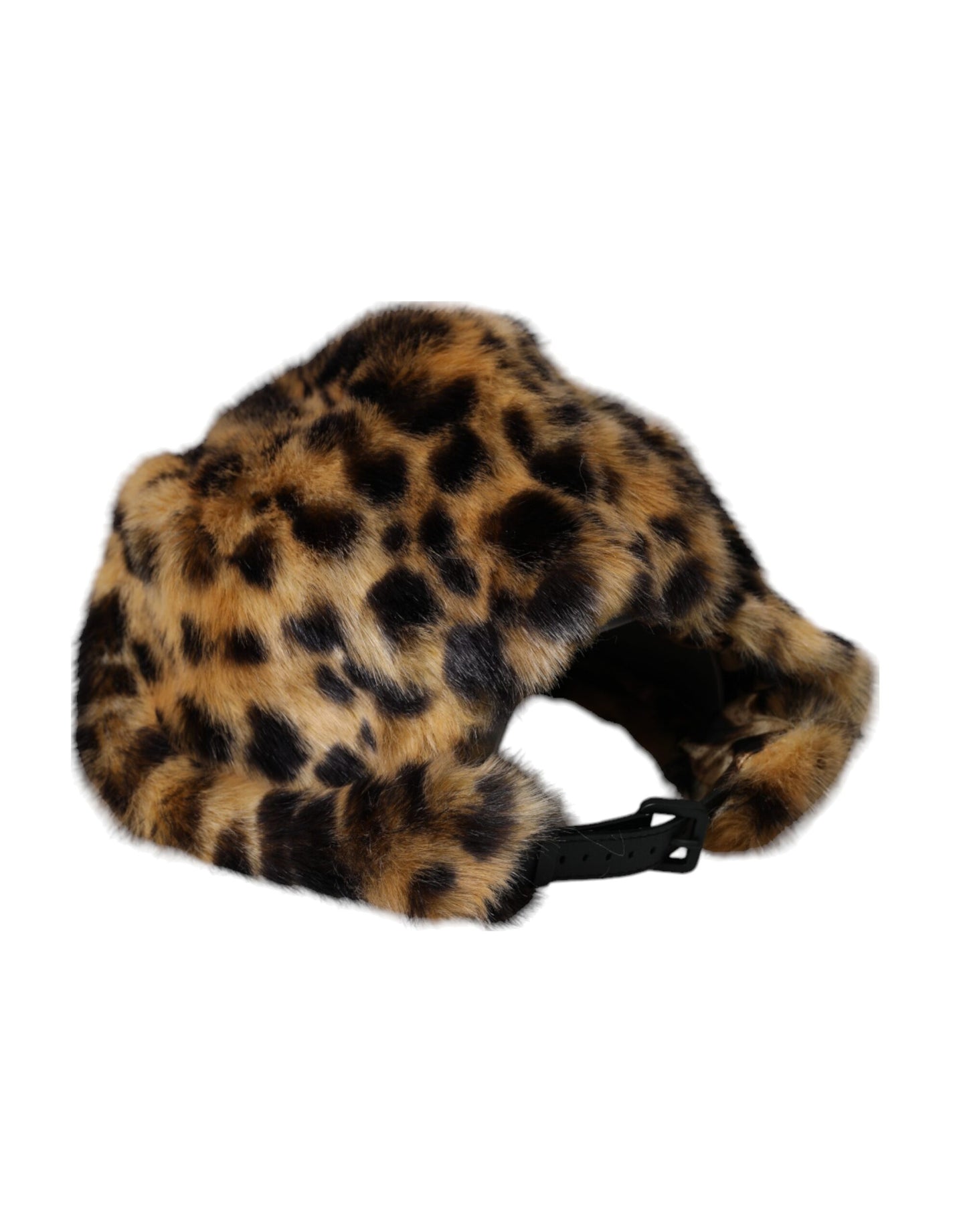 Dolce & Gabbana Brown Leopard Fur Women Bucket Hat 57CM / S