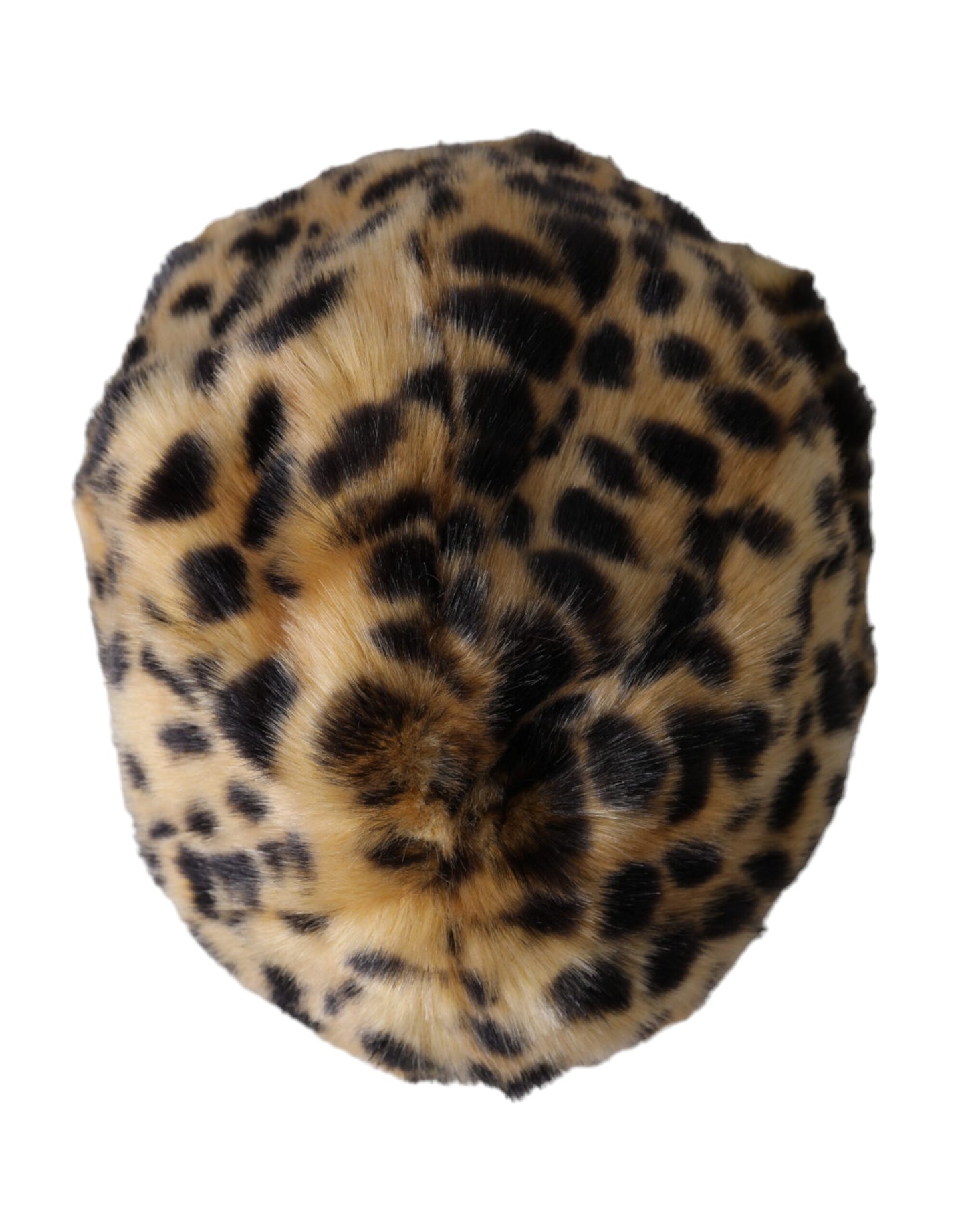 Dolce & Gabbana Brown Leopard Fur Women Bucket Hat 57CM / S