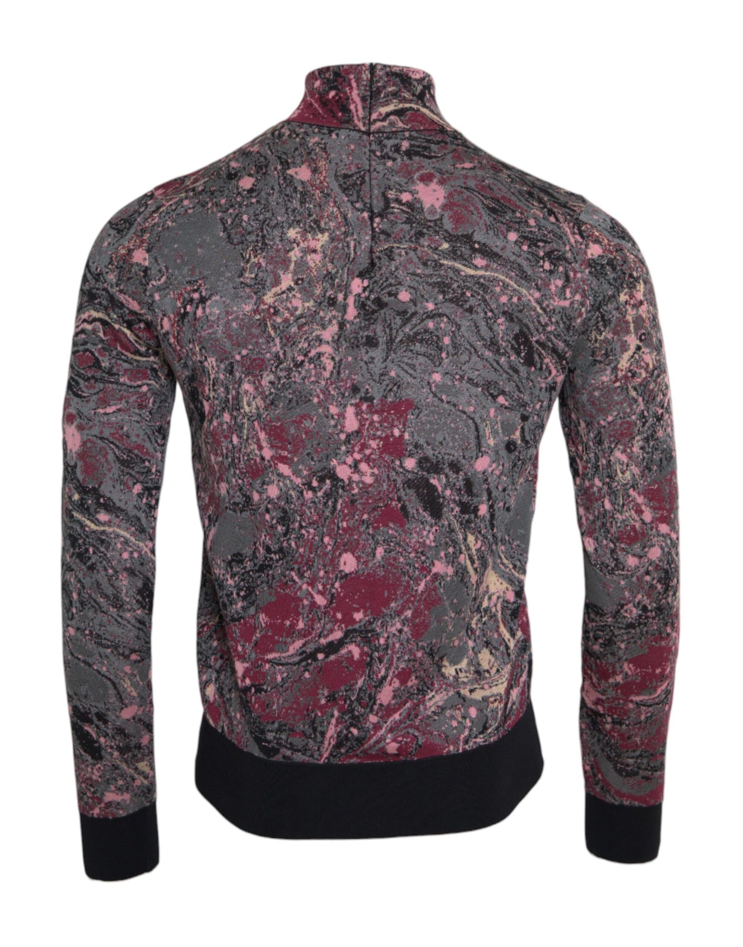 Dolce & Gabbana Multicolor Graphic Turtle Neck Men Sweater IT46 / S