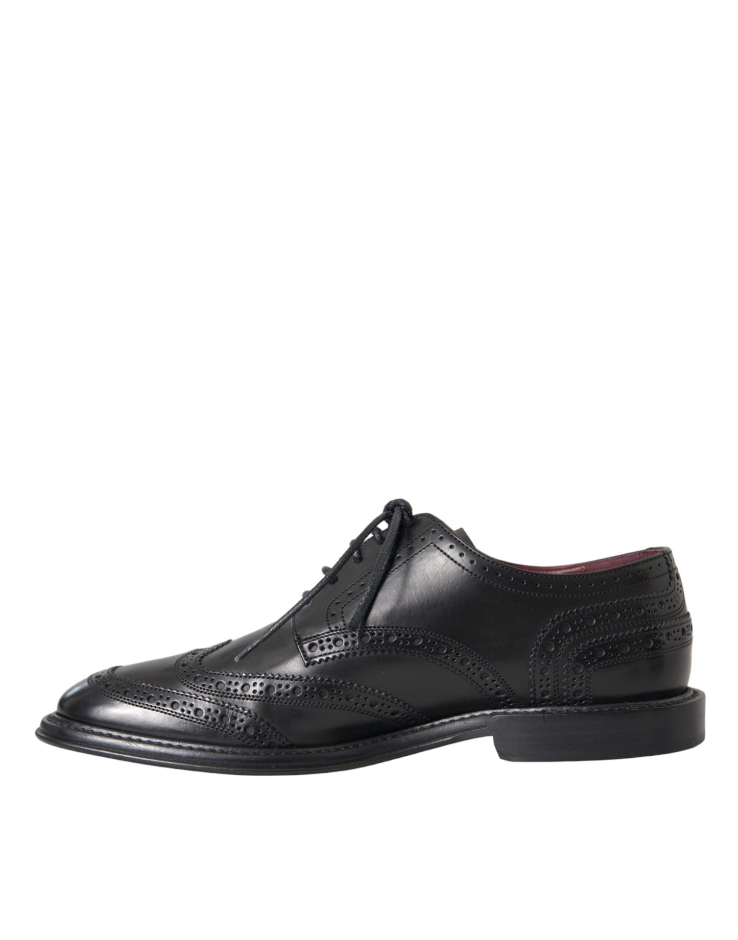 Dolce & Gabbana Black Leather Oxford Wingtip Formal Men Shoes EU41 / US8