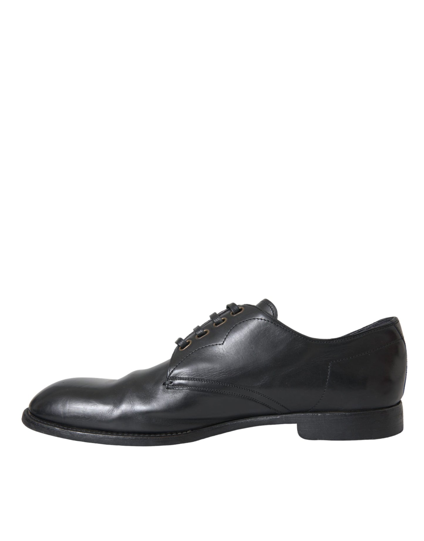 Dolce & Gabbana Black Leather Derby Formal Dress Men Shoes EU43 / US10