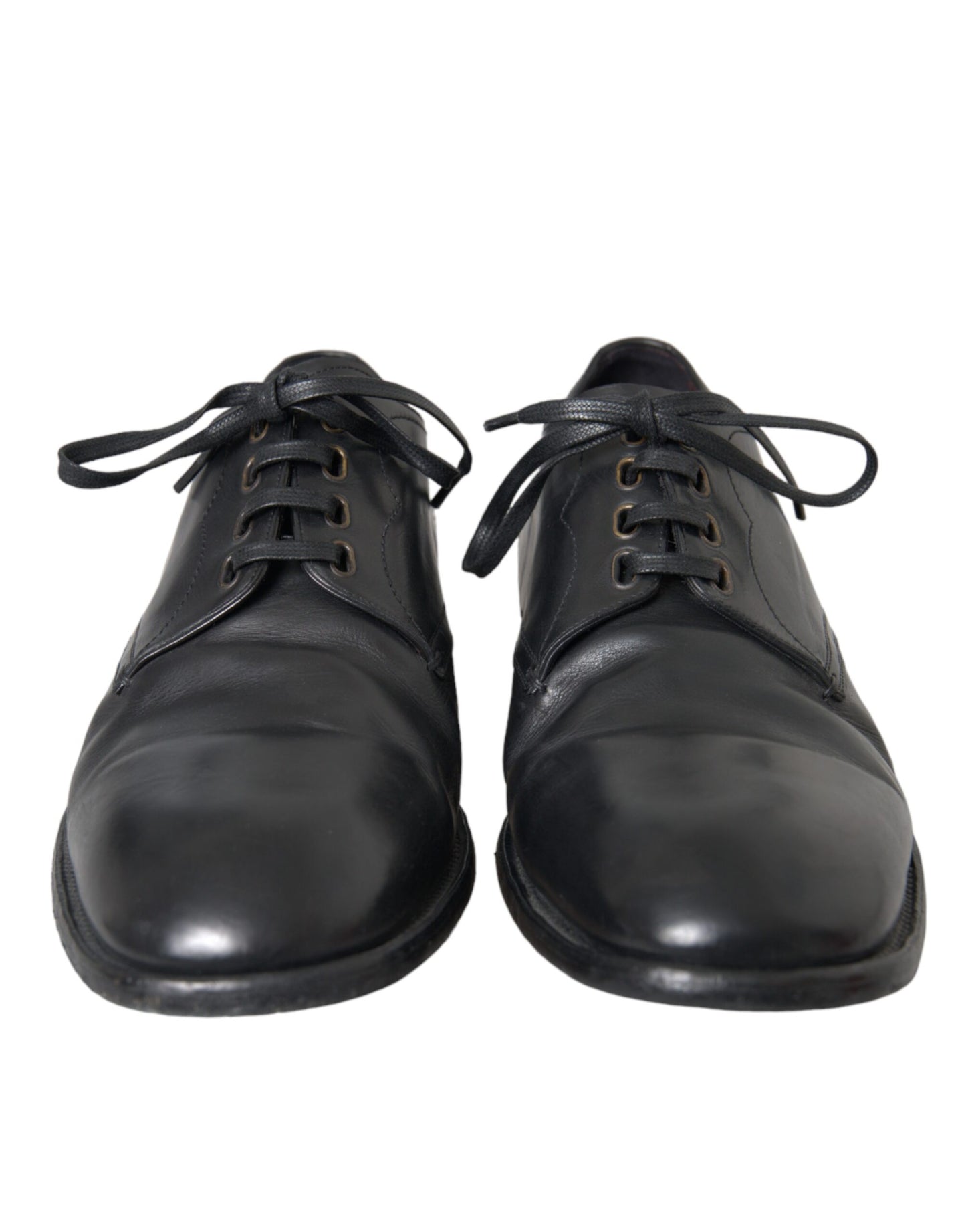 Dolce & Gabbana Black Leather Derby Formal Dress Men Shoes EU44 / US11