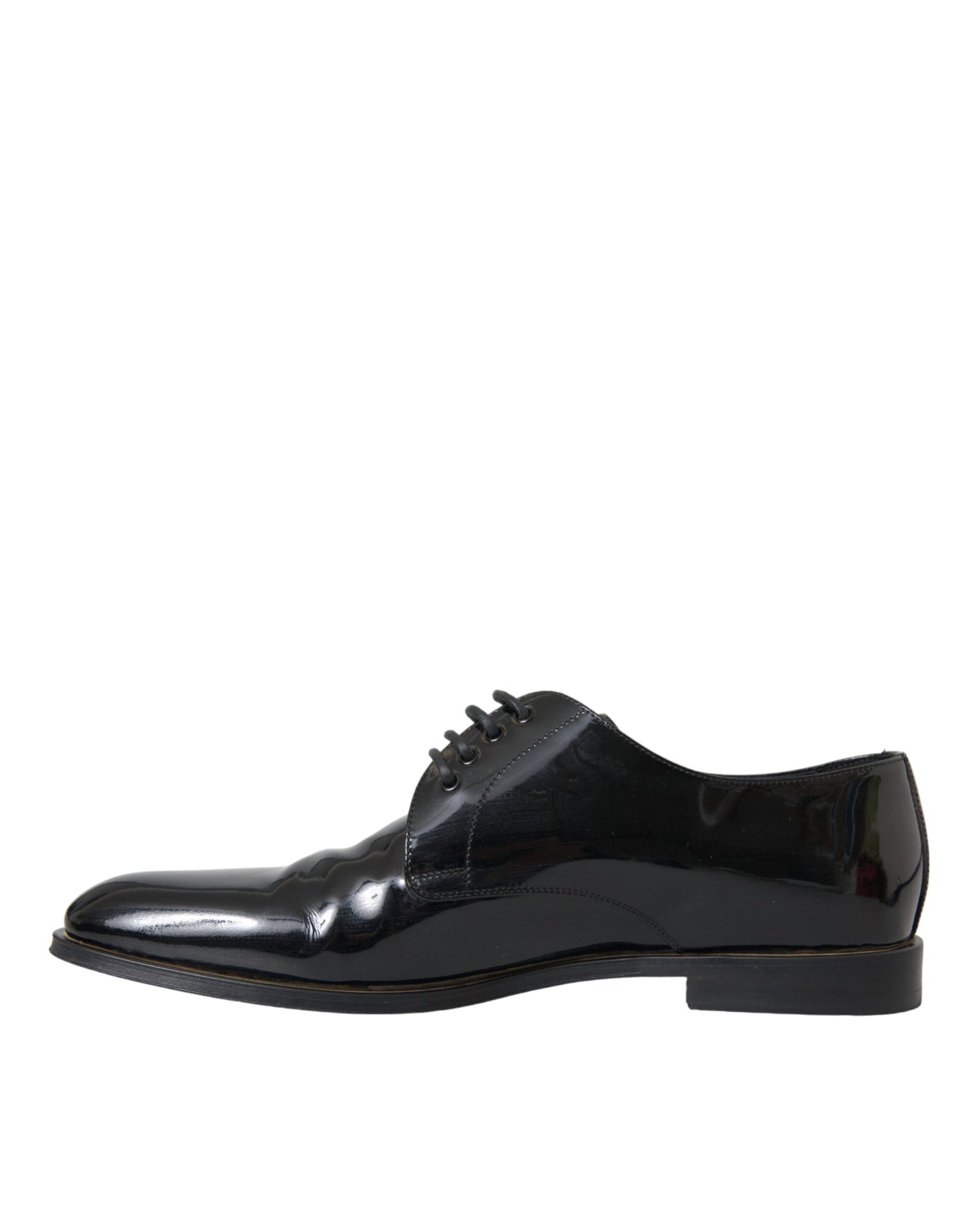 Dolce & Gabbana Black Patent Leather Derby Formal Dress Shoes EU42 / US9