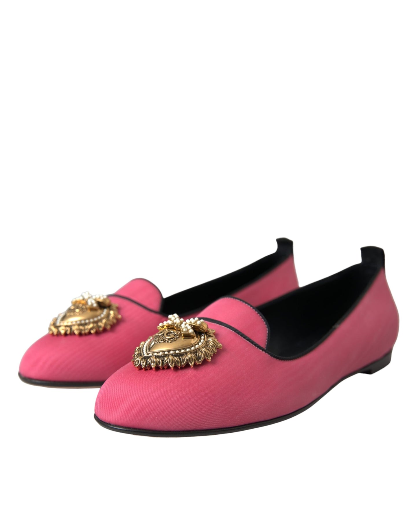 Dolce & Gabbana Pink Velvet Slip On Loafers Flats Shoes EU38.5 / US8