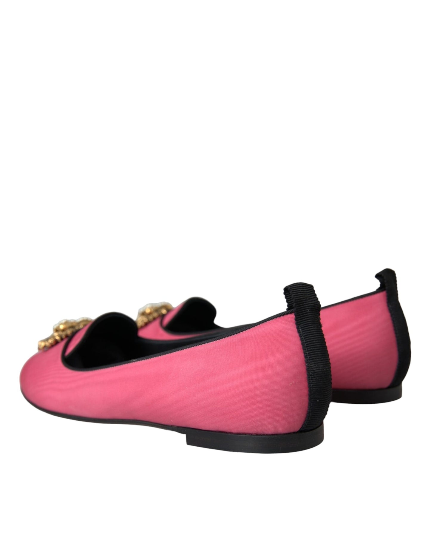 Dolce & Gabbana Pink Velvet Slip On Loafers Flats Shoes EU38.5 / US8