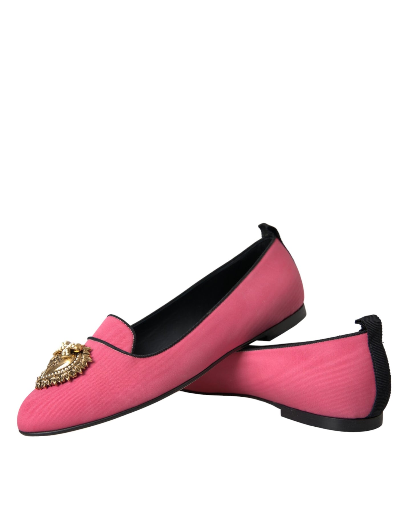 Dolce & Gabbana Pink Velvet Slip On Loafers Flats Shoes EU38.5 / US8