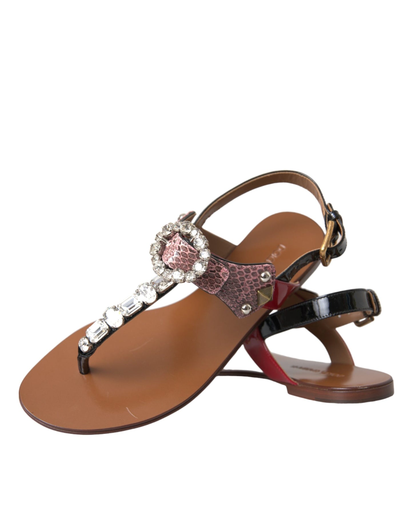 Dolce & Gabbana Multicolor Crystal Sandals Flip Flops Shoes EU36 / US5.5