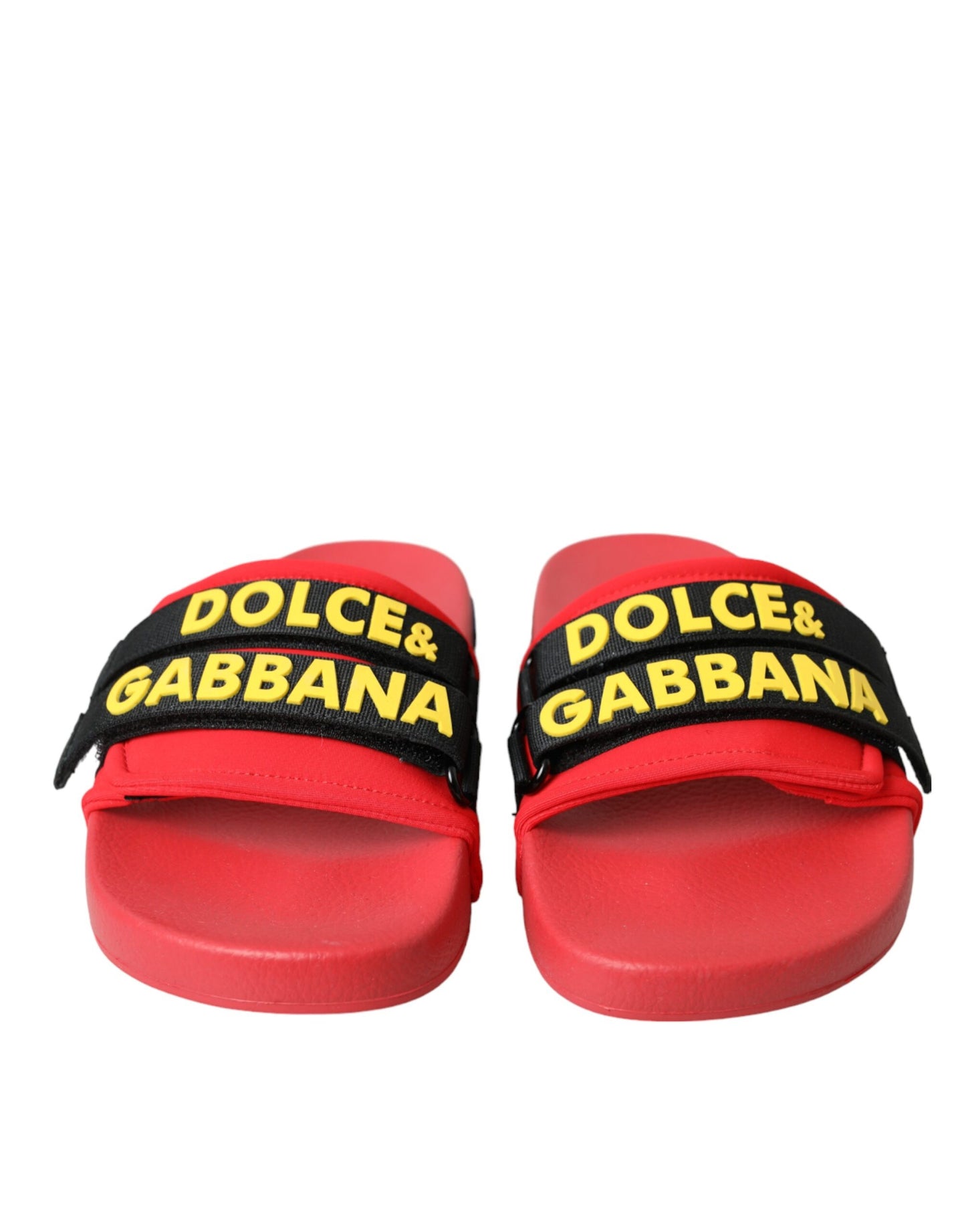 Dolce & Gabbana Red Black Logo Beachwear Flats Sandals Shoes EU36 / US5.5