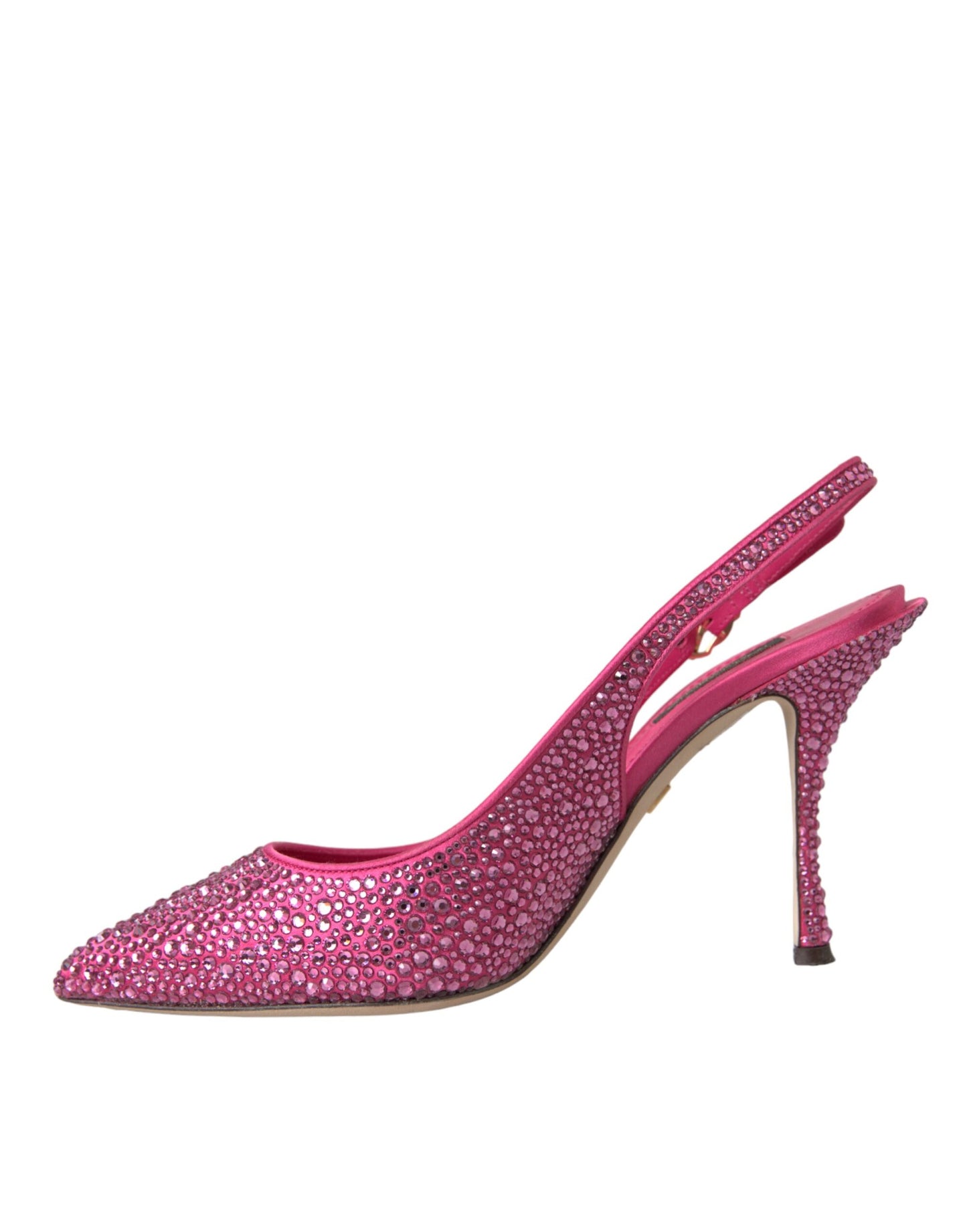 Dolce & Gabbana Pink Strass Crystal Heels Slingbacks Shoes EU39 / US8.5