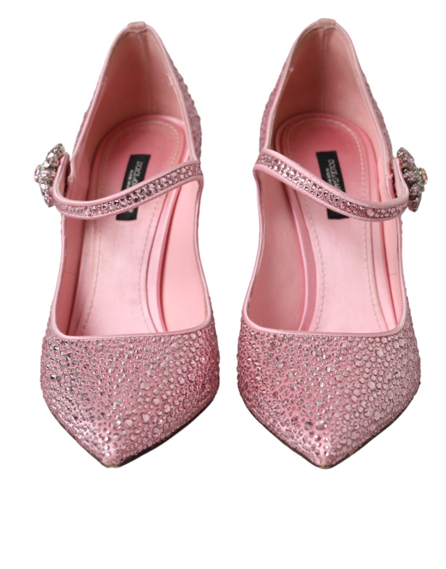 Dolce & Gabbana Pink Strass Crystal Heels Pumps Shoes EU39 / US8.5