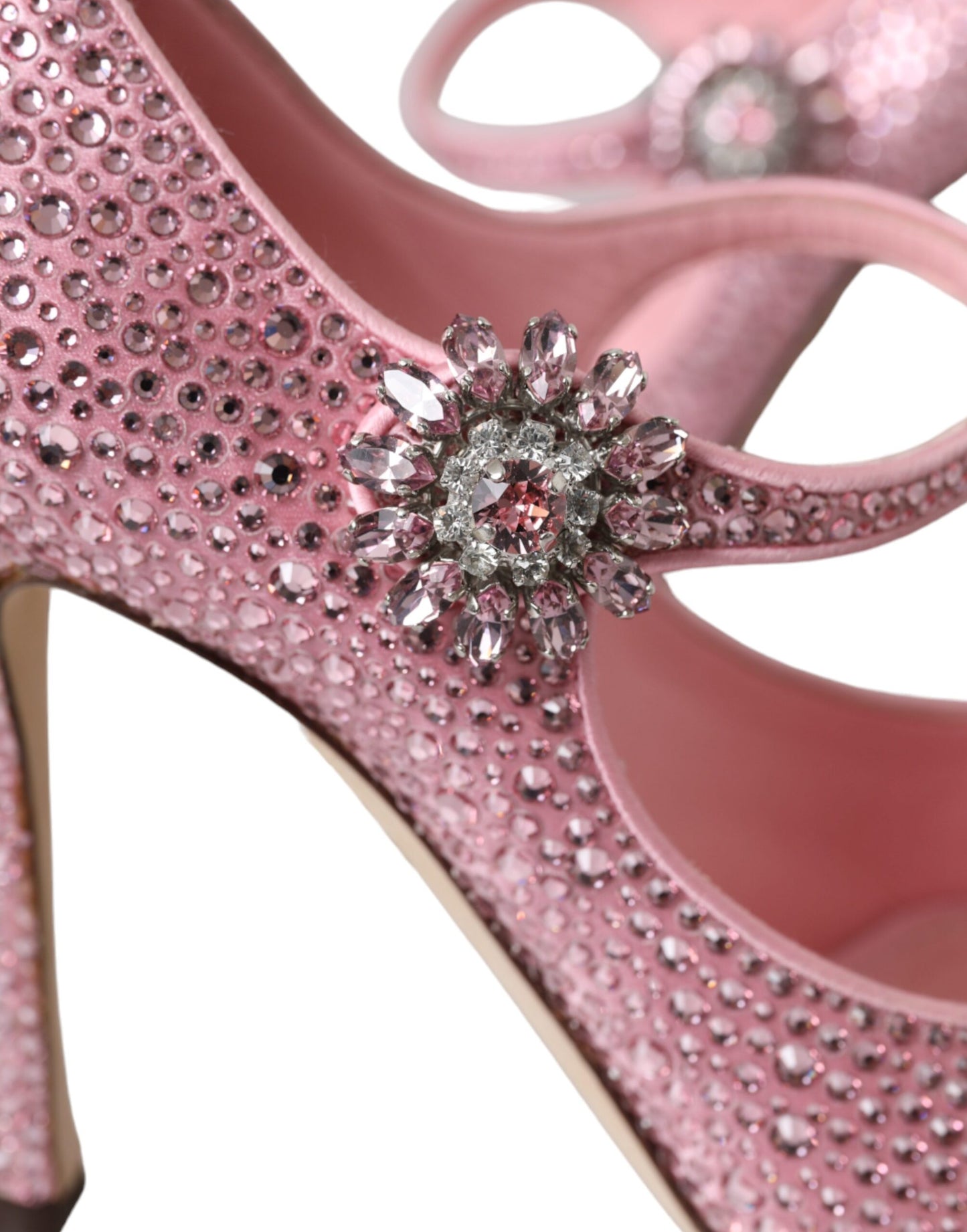 Dolce & Gabbana Pink Strass Crystal Heels Pumps Shoes EU39 / US8.5