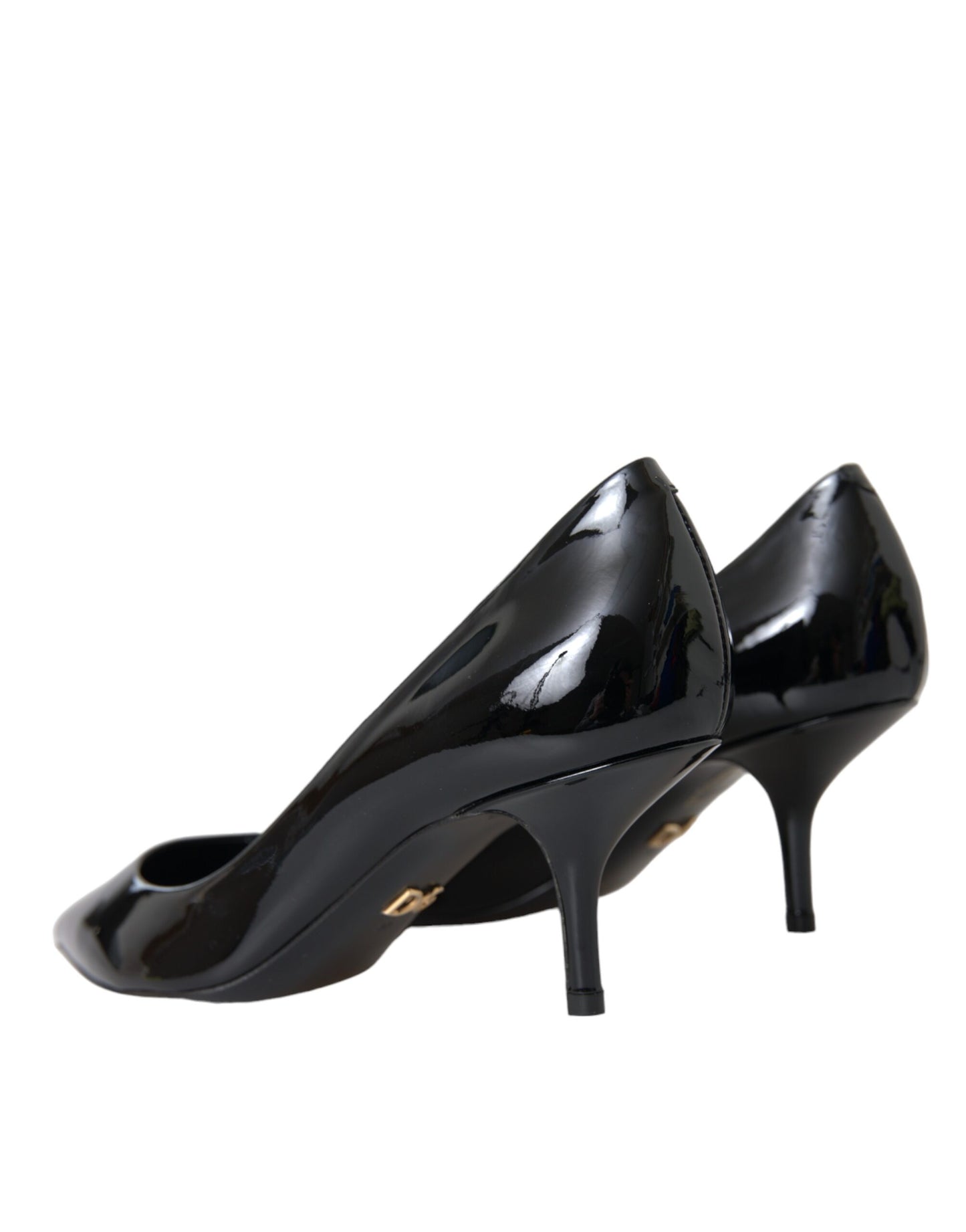 Dolce & Gabbana Black Patent Leather Heels Pumps Shoes EU37 / US6.5